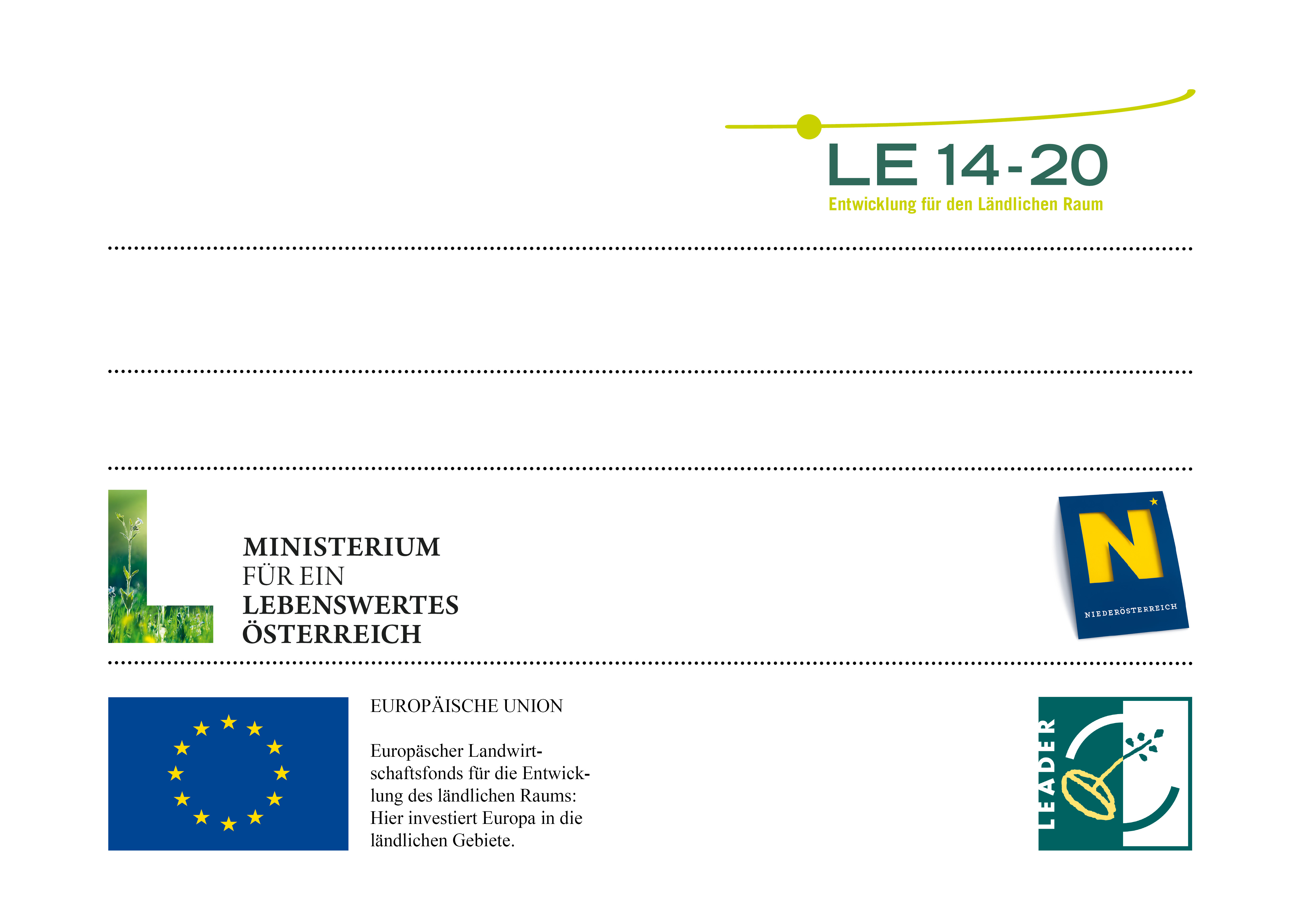 Mit Unterstützung von Bund, Land und Europäischer Union (LEADER).