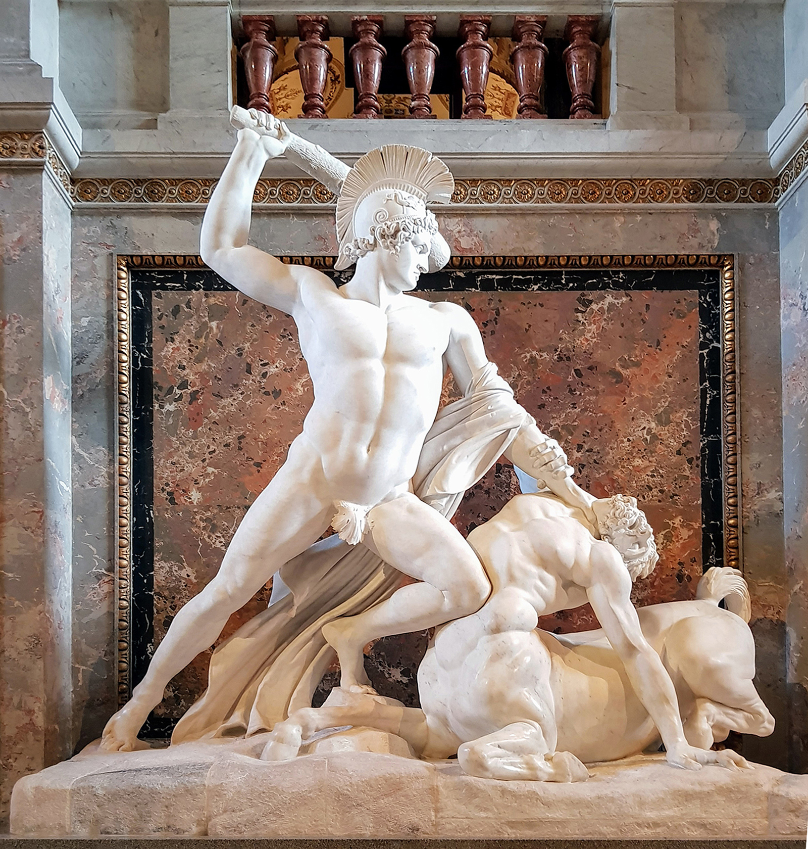 Theseus defeats the centaur