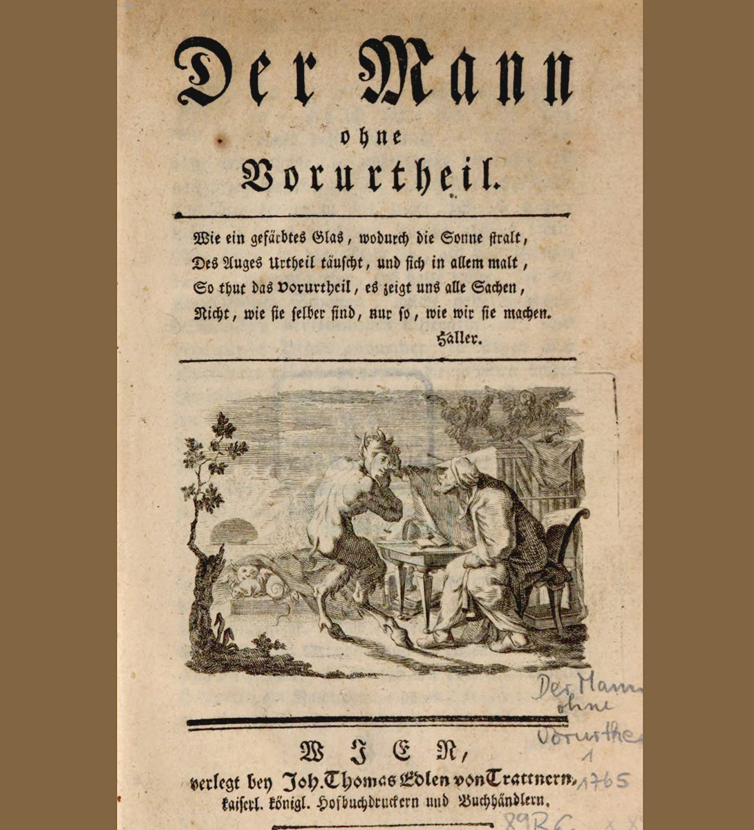 Der Mann ohne Vorurtheil